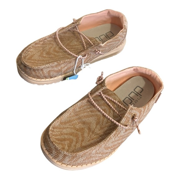 Hey Dude Girls Wendy Woven Zebra Terra Stripe Slip On Shoes Size K13 - Picture 3 of 14